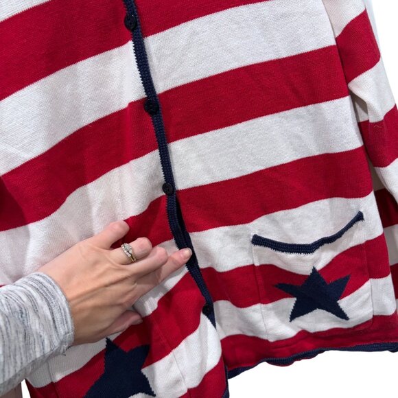 Vintage American Flag 4th of July Cardigan - Picture 3 of 5